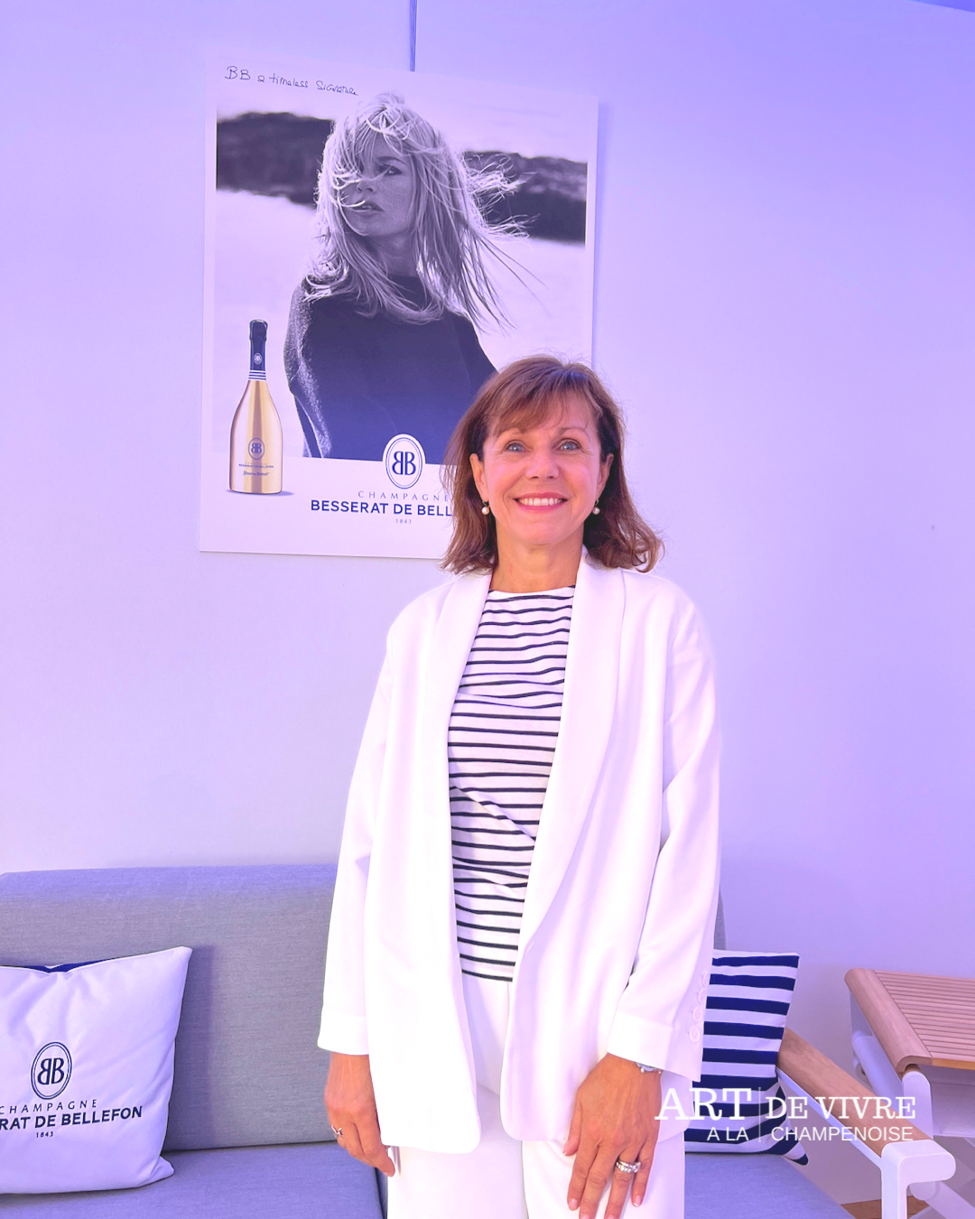Interview Nathalie Doucet, présidente du Champagne Besserat de Bellefon, partenaire des Voiles de Saint-Tropez