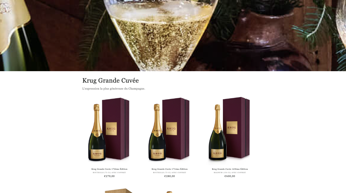 Maison Krug : Pour la 1ère fois, une boutique en ligne éphémère !